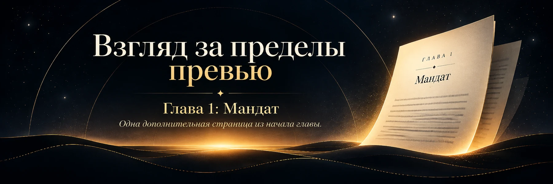 Глава 1 — Мандат, иллюстративный баннер